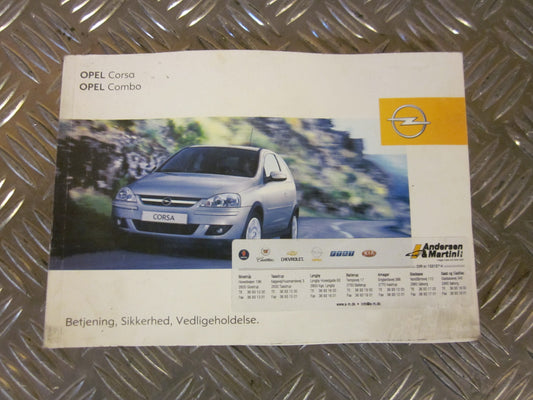 Brugt Opel Combo (01-11) Instruktionsbog med kun 132.000 Km. fra Autogenbrug / Autoophug