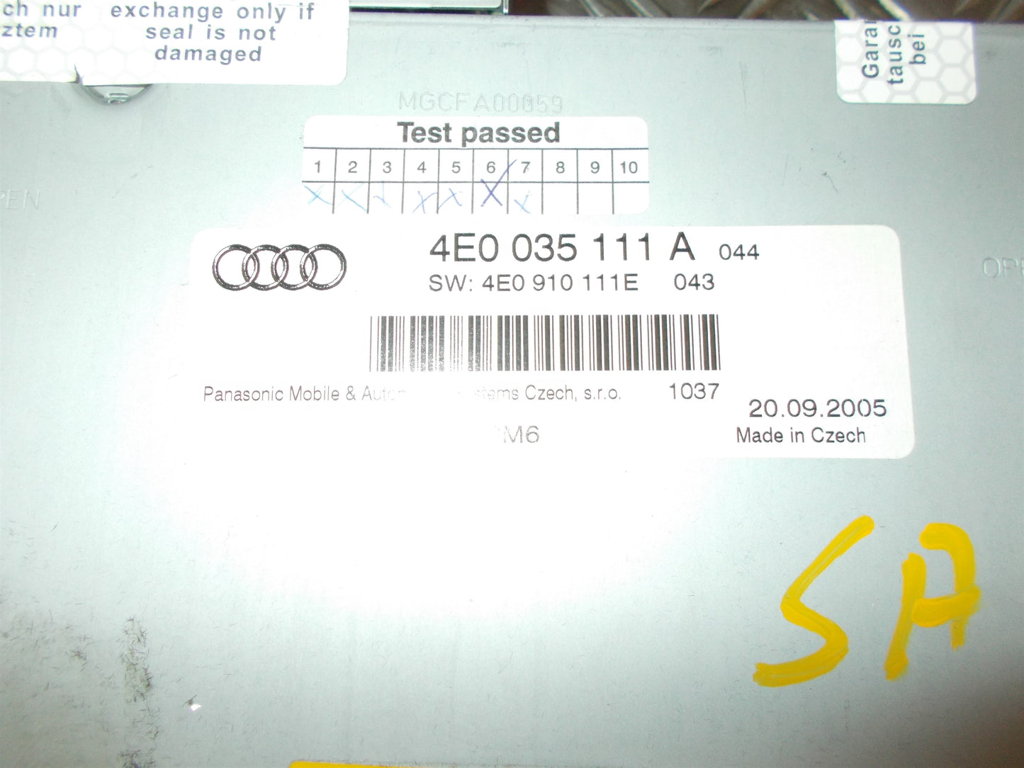 Brugt Audi A6 (4F) (05-11) Radio M/Cd med kun 250.000 Km. fra Autogenbrug / Autoophug