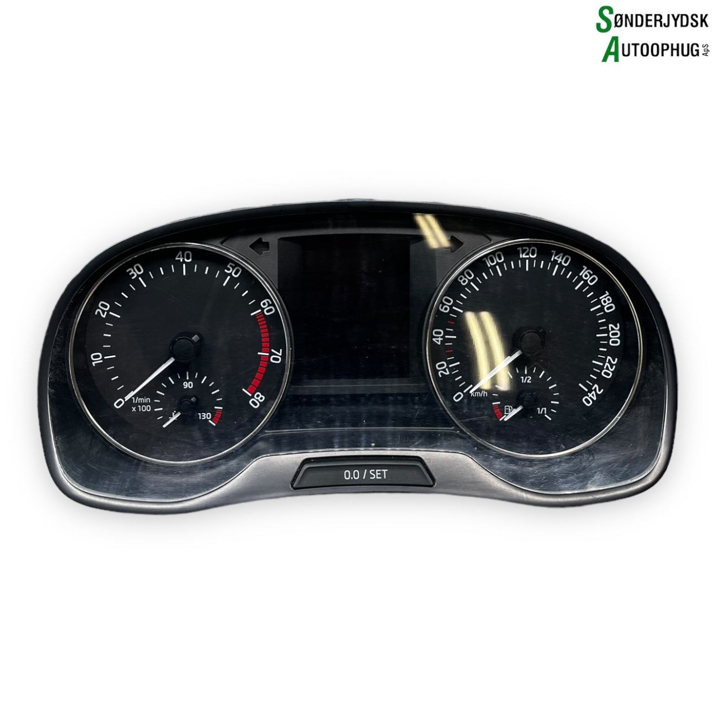 Brugt Skoda Fabia (Nj) (15-21) Instrument M/Omdr.Tæller - Speedometer med kun 215.000 Km. fra Autogenbrug / Autoophug